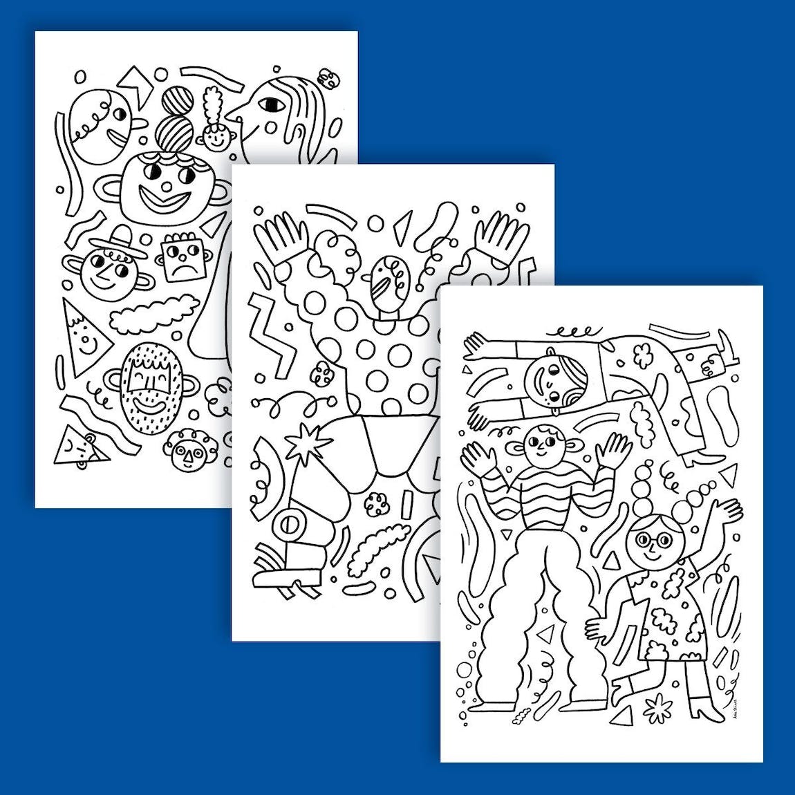 Inkleur poster Happy People