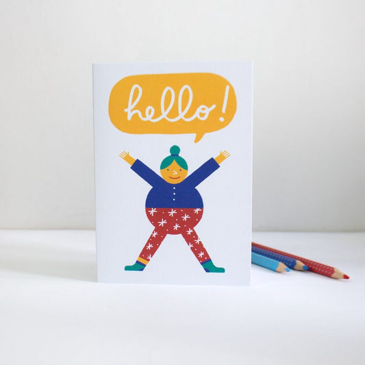 Ansichtkaart Hello